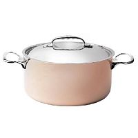 Кастрюля медная "Prima Matera" 8,0л d28см h13,8см, с крышкой, ручки из литой нержавеющей стали 6242.