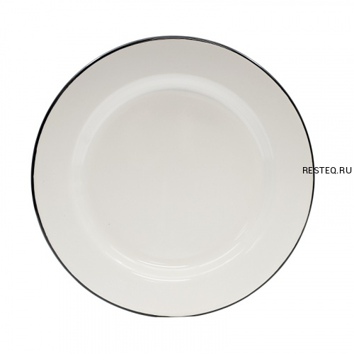 Тарелка мелкая d26см h2см, сталь эмалированная 80019