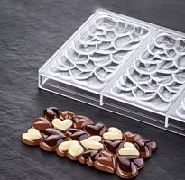 Форма д/шок. "Chocolate Bar EROS" 154х77мм h11мм, 100гр, 3 ячейки, п/к PC5028FR