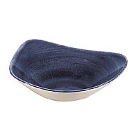 Салатник треугольный 0,60л d23,5см, без борта, Stonecast Patina, цвет Cobalt Blue PABLTRB91