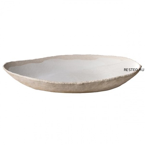 Салатник сервировочный 50х44см, керамика, цвет BLANC A LA CENDRE, Wabi 963501
