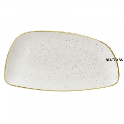 Блюдо сервировочное CHEFS GEO 35х18,5см, без борта, Stonecast, цвет Barley White SWHSGE351