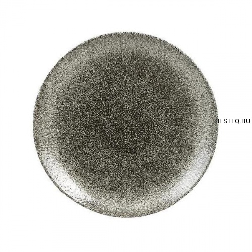 Тарелка мелкая 21,7см, без борта, цвет Raku Quartz Black, Studio Prints RKBQEVP81