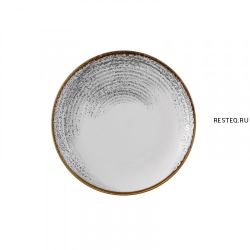 Тарелка мелкая 26см, без борта, цвет Jasper Grey, Studio Prints Homespun Accents HAJGEV101