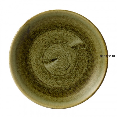 Тарелка мелкая 28,8см, без борта, Stonecast Plume, цвет Olive PLGREV111