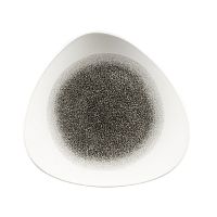 Тарелка мелкая треугольная 26,5см, без борта, цвет Raku Quartz Black, Studio Prints RKBQTR101