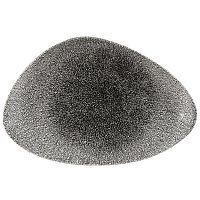 Блюдо треугольное CHEFS 30х20см, без борта, цвет Raku Quartz Black, Studio Prints RKBQTC301