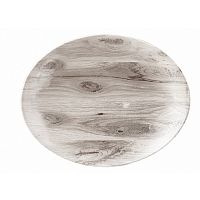 Блюдо овальное 31,7х25,5см, без борта, Textured Prints, цвет Sepia Wood WSEOP121