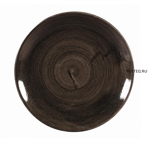 Тарелка мелкая 21,7см, без борта, Stonecast Patina, цвет Iron Black PAIBEVP81