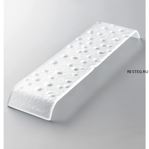 *Подиум 35х9,5см h3см, матовый, с фактурой, стекло, серия TOP, цвет белый TOP-M-TR-MAT