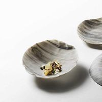 Салатник стеклянный «Скалы» серо-белое d23см 0,25л, Nordica XGLAS-709
