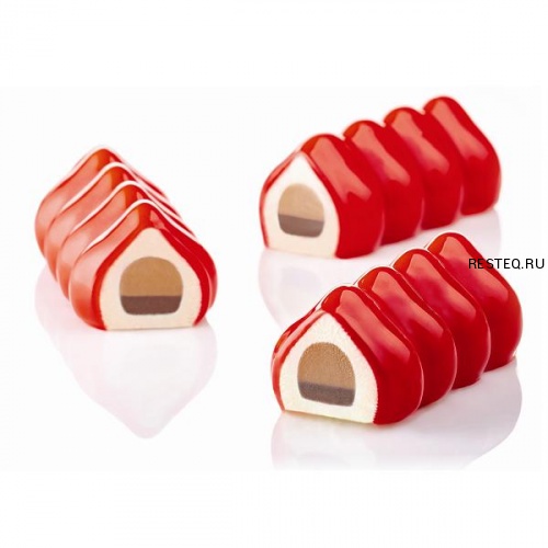 Форма силиконовая PAVOFLEX для пирож. 3D "Нежный" 360х43мм h38мм, 360мл, 5 ячеек PX4310S