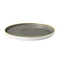 Тарелка мелкая d21см h2см, с прямым бортом, Chefs Plates, Stonecast, цвет Peppercorn Grey SPGSWP211