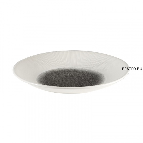 Тарелка глубокая 28,1см h3,7см, без борта, Bamboo, цвет Quartz Black RKBQLD271