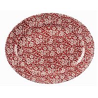 Блюдо овальное 36,5х29,3см Vintage Prints, цвет Cranberry Victorian Calico CACRD141