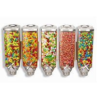 Диспенсер EZ-PRO для сыпучих продуктов, пять емкостей по 3,8л, 66х19,7см h38,1см, сталь/акрил EZP289