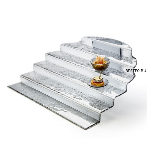 Этажерка сервировочная 6-ярусная Serveware 60х53см, стекло, цвет дымчатый GLS021