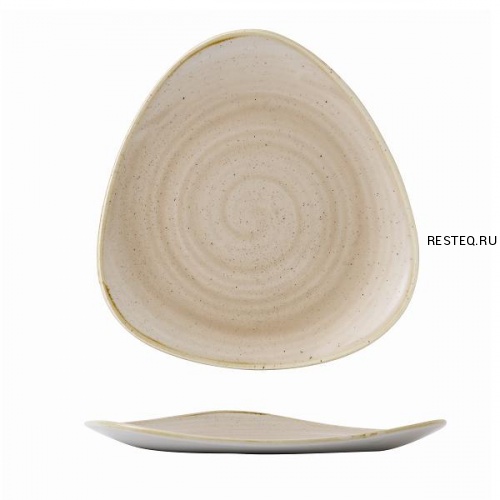 Тарелка мелкая треугольная 19,2см, без борта, Stonecast, цвет Nutmeg Cream SNMSTR71