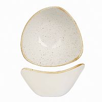 Салатник треугольный 0,26л d15,3см, без борта, Stonecast, цвет Barley White SWHSTRB61