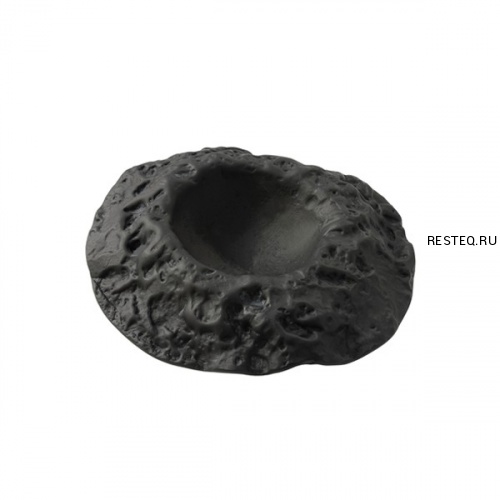 Салатник для комплиментов стеклянный «Луна» черный 125мл d22см, Crater XGLAS-401