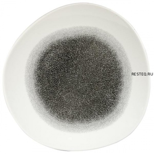 Тарелка мелкая "Волна" 28,6см, без борта, цвет Raku Quartz Black, Studio Prints RKBQOG111