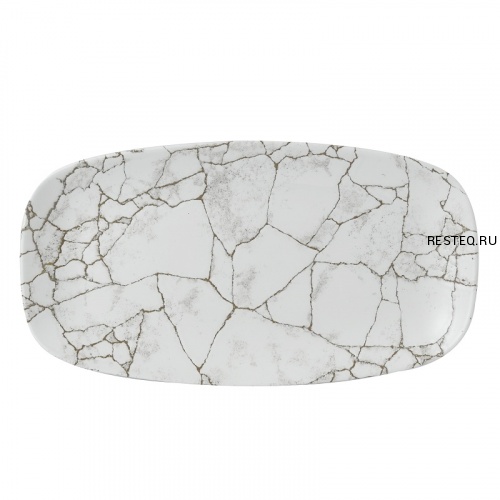 Блюдо прямоугольное CHEFS 35,5х18,9см, без борта, цвет Kintsugi Agate Grey, Studio Prints KTAGXO141