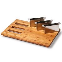 Доска сервировочная MULTI-CHEF для столовых приборов 54,8х34,5см h4см, бамбук/нерж.сталь BP002