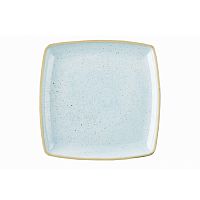 Тарелка мелкая квадратная 26,8см, без борта, Stonecast, цвет Duck Egg Blue SDESDS101