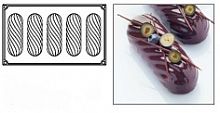 Форма д/шок. "Twist Eclair" 120 x 40 h 33 mm, 5 ячеек, силикон 30SIL505