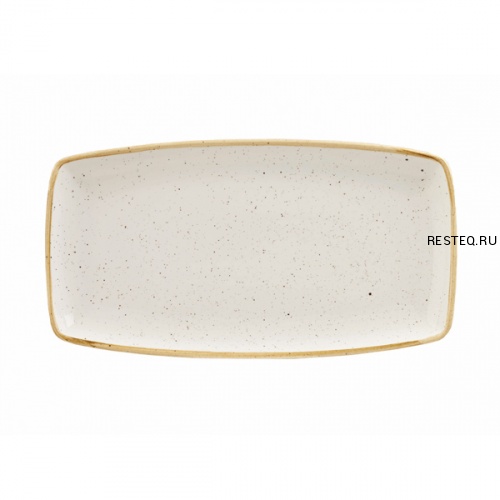 Блюдо сервировочное 35х18,5см, без борта, Stonecast, цвет Barley White SWHSOP141