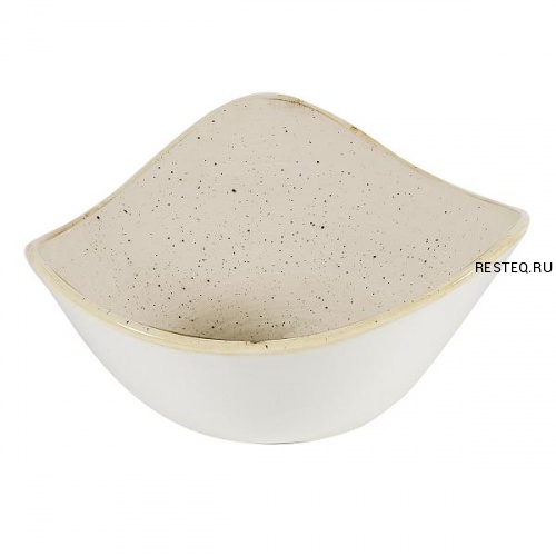 Салатник треугольный 0,37л d18,5см, без борта, Stonecast, цвет Nutmeg Cream SNMSTRB71