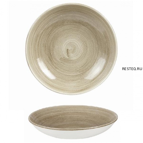 Тарелка глубокая 24,8см 1,13л, без борта, Stonecast Patina, цвет Antique Taupe PAATEVB91