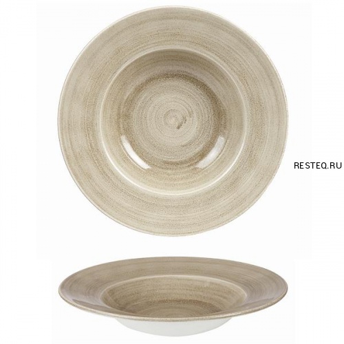 Тарелка для пасты 28см 0,47л, с широким бортом, Stonecast Patina, цвет Antique Taupe PAATVWBL1