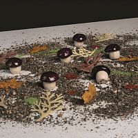 Форма силиконовая "Gourmand Гриб" 28х29мм h27мм, 8мл, 40 ячеек GG025S