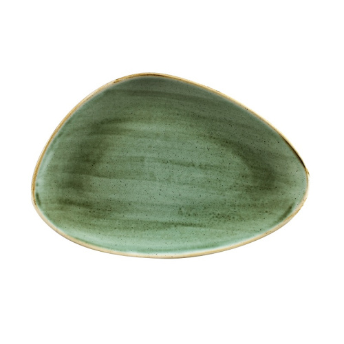 Блюдо треугольное CHEFS 30,4х20,5см, без борта, Stonecast, цвет Samphire Green SSGSTC301