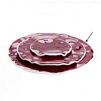 Тарелка стеклянная «Вино» вишневый d29см, Merlot XGLAS-529
