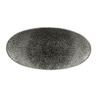 Блюдо овальное CHEFS 29,9х15см, без борта, цвет Raku Quartz Black, Studio Prints RKBQOV301