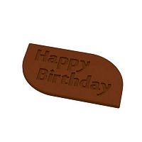 Форма д/шок. "Надпись "Happy Birthday" 68х37мм h2мм, 10 ячеек, 8гр, п/э 23024
