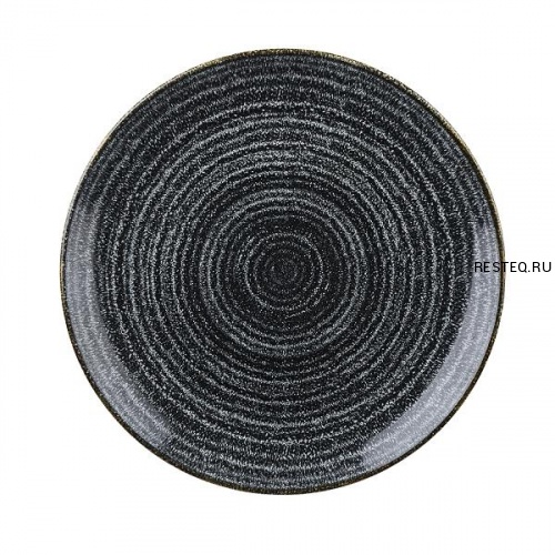 Тарелка мелкая 26см, без борта, цвет Charcoal Black, Studio Prints SPCBEV101