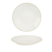 Тарелка глубокая 22,5см h2,7см, без борта, Stonecast, цвет Barley White SWHSPD221