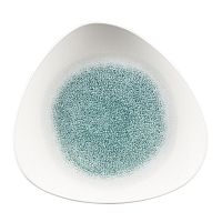 Тарелка мелкая треугольная 26,5см, без борта, цвет Raku Jade Green, Studio Prints RKJGTR101