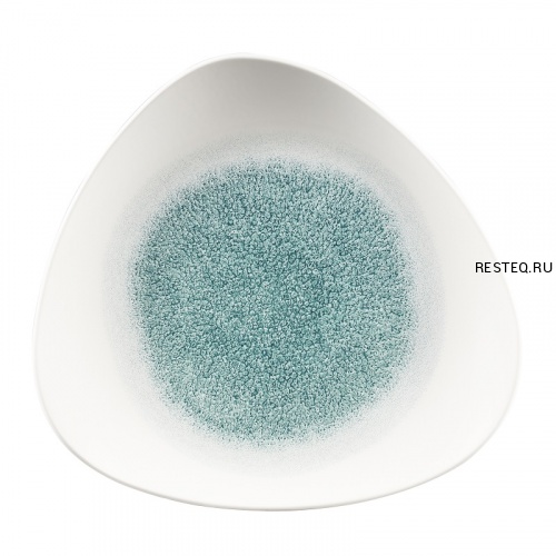 Тарелка мелкая треугольная 26,5см, без борта, цвет Raku Jade Green, Studio Prints RKJGTR101