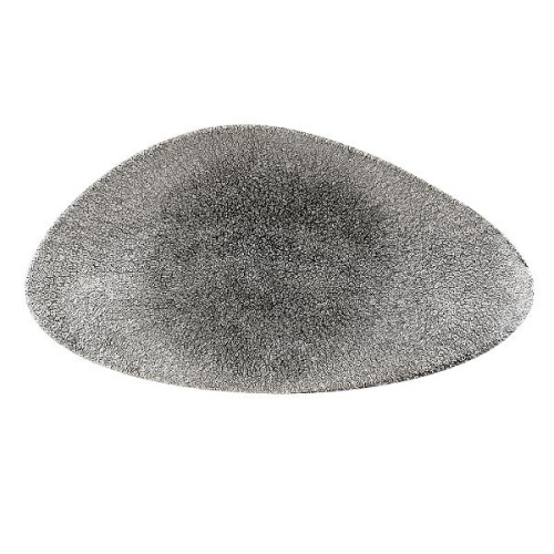 Блюдо треугольное CHEFS 35х19см, без борта, цвет Raku Quartz Black, Studio Prints RKBQTC351