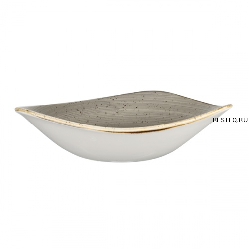 Салатник треугольный 0,60л d23,5см, без борта, Stonecast, цвет Peppercorn Grey SPGSTRB91