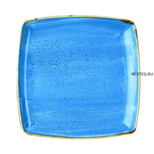 Тарелка мелкая квадратная 26,8см, без борта, Stonecast, цвет Cornflower Blue SCFSDS101