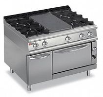 Плита со сплошной поверхностью газовая 900 серии APACH CHEF LINE LRSTG129R4FE