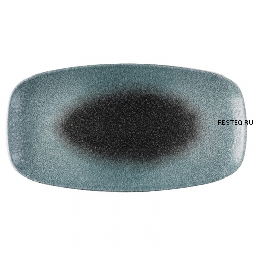 Блюдо прямоугольное CHEFS 35,5х18,9см, без борта, цвет Raku Duo Topaz-Quartz, Studio Prints RDTQXO14
