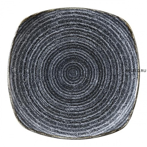 Тарелка мелкая квадратная 21,5см, без борта, цвет Charcoal Black, Studio Prints SPCBSP91