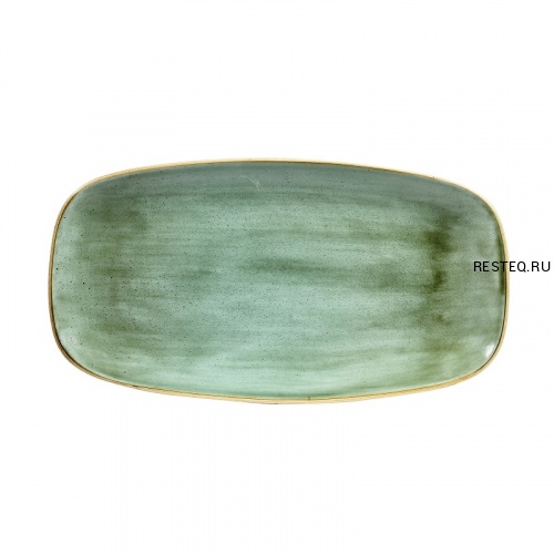 Блюдо прямоугольное CHEFS 35,5х18,9см, без борта, Stonecast, цвет Samphire Green SSGSXO141