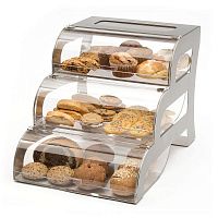 Этажерка BAKERY 3-ярусная, для выпечки, 59,1х38,8см h39,4см, акрил/нерж.сталь BK010